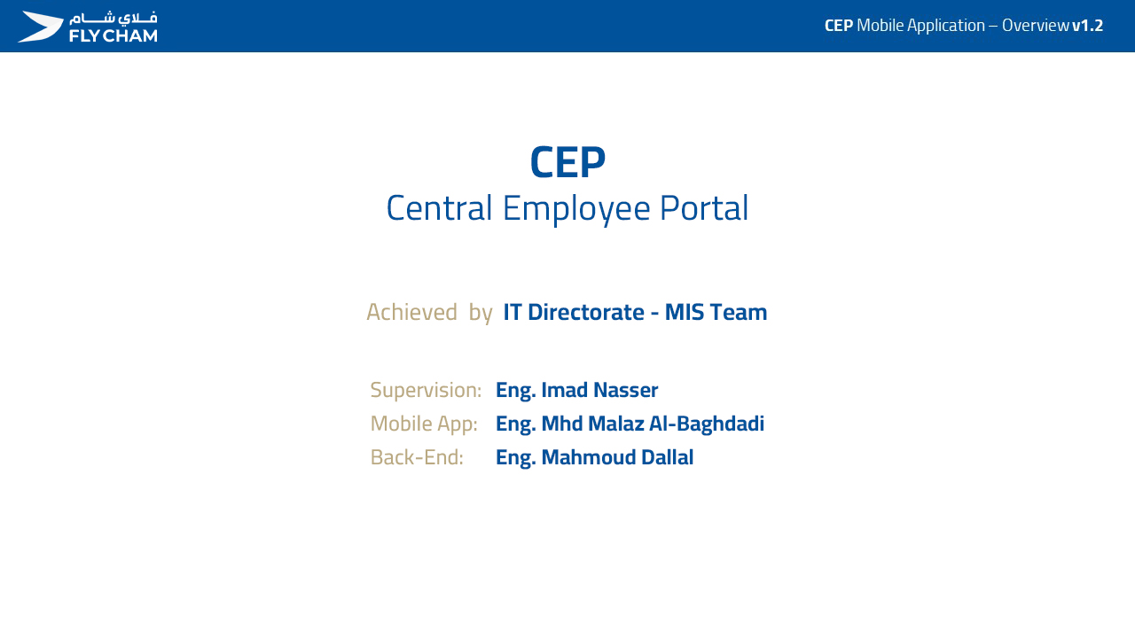 Ceps Overview CEP Application Overview